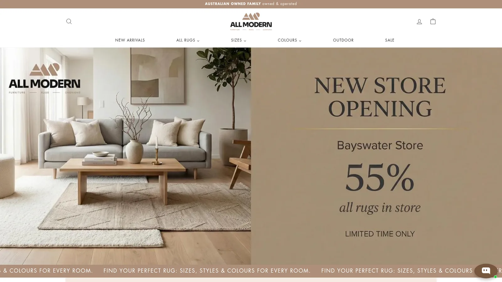All Modern Rugs website preview