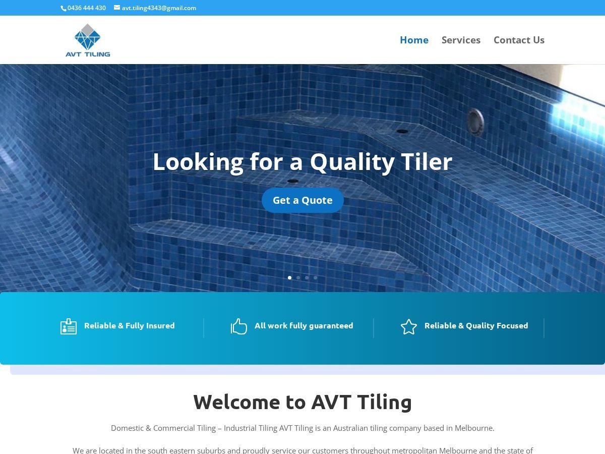 AVT Tiling website preview