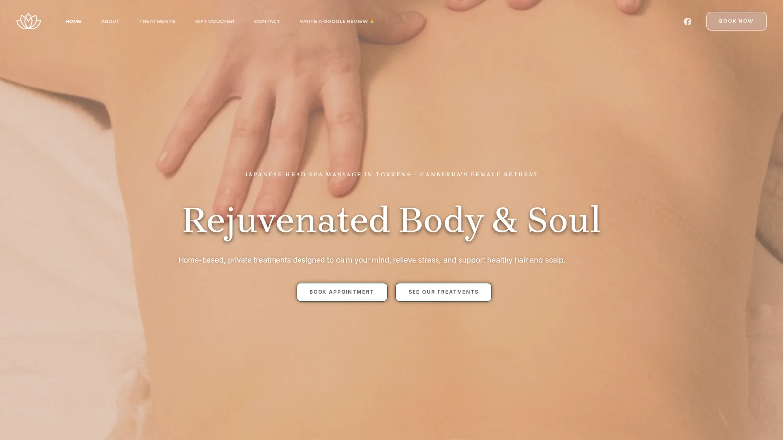 Japanese Head Spa website preview