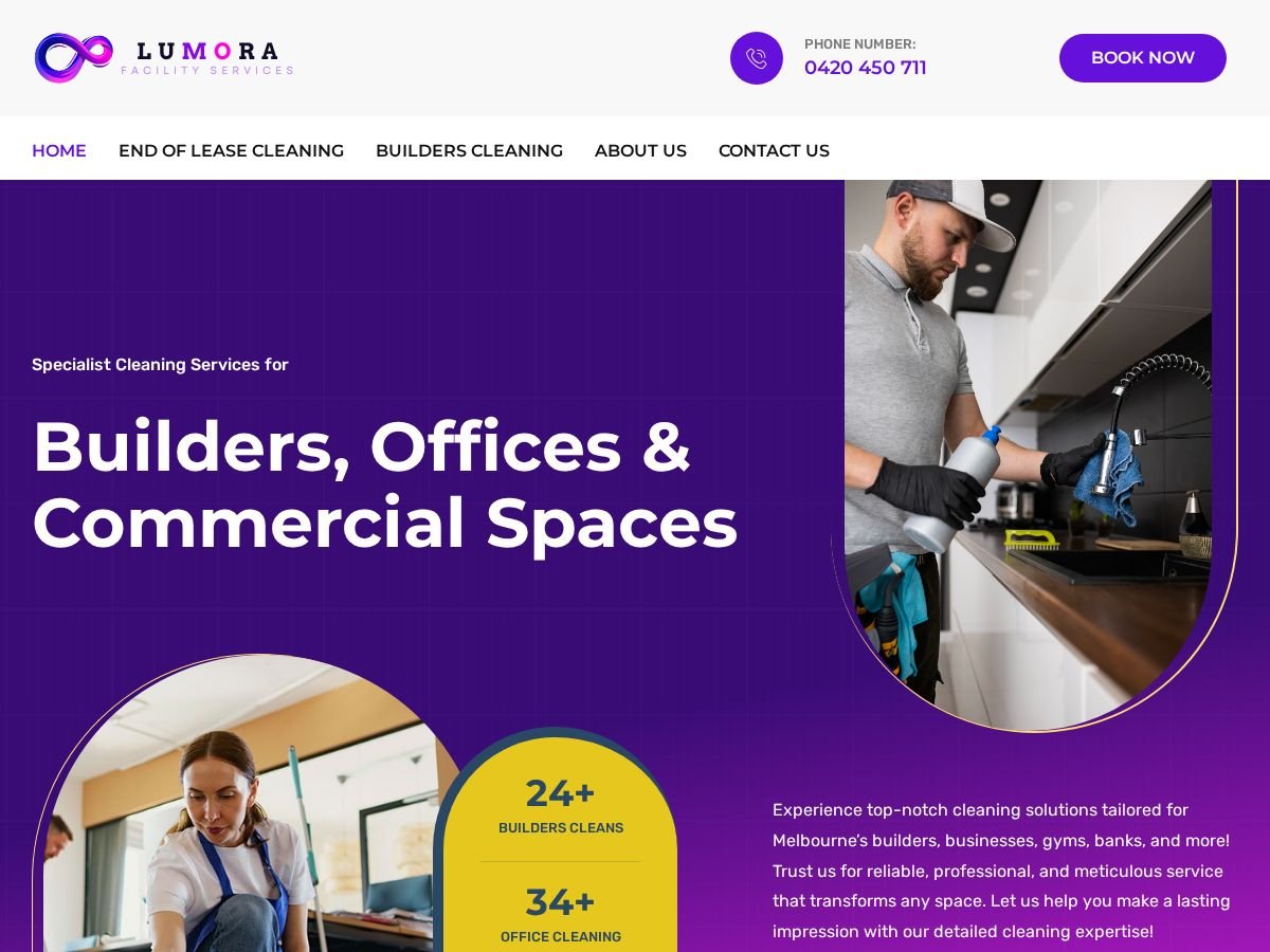 Lumora Facility Services website preview