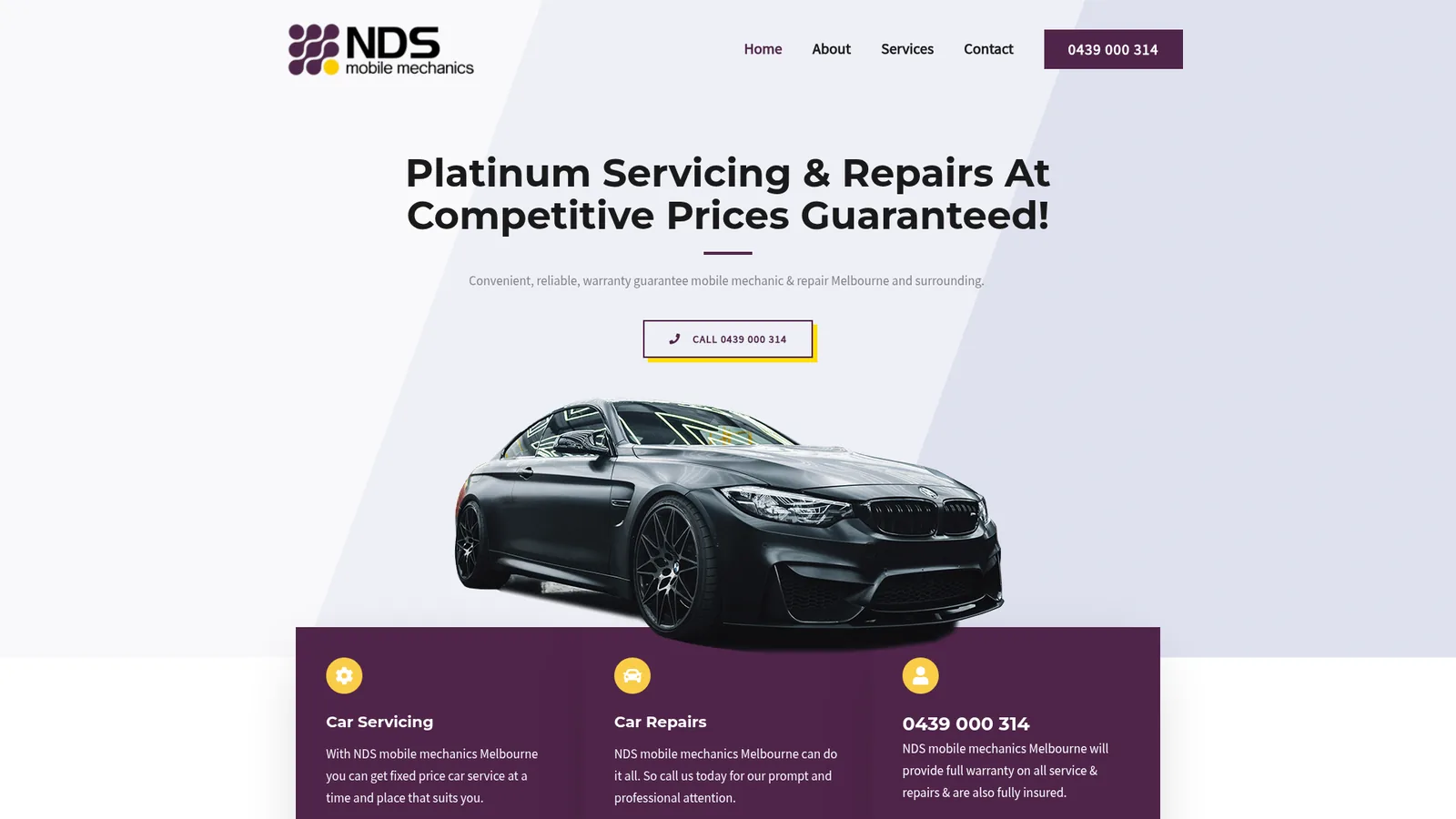 NDS Mobile Mechanic website preview