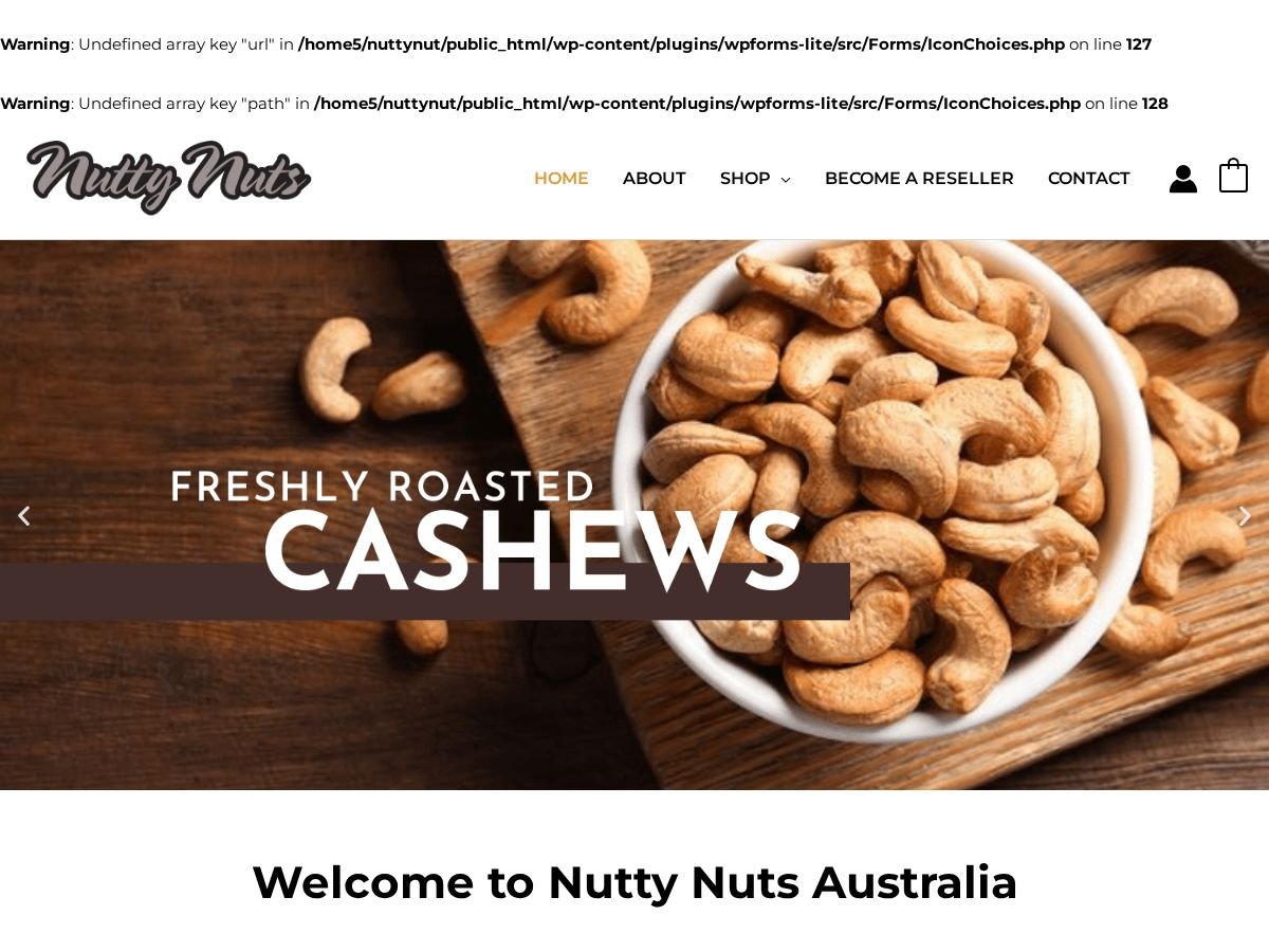 Nutty Nuts website preview
