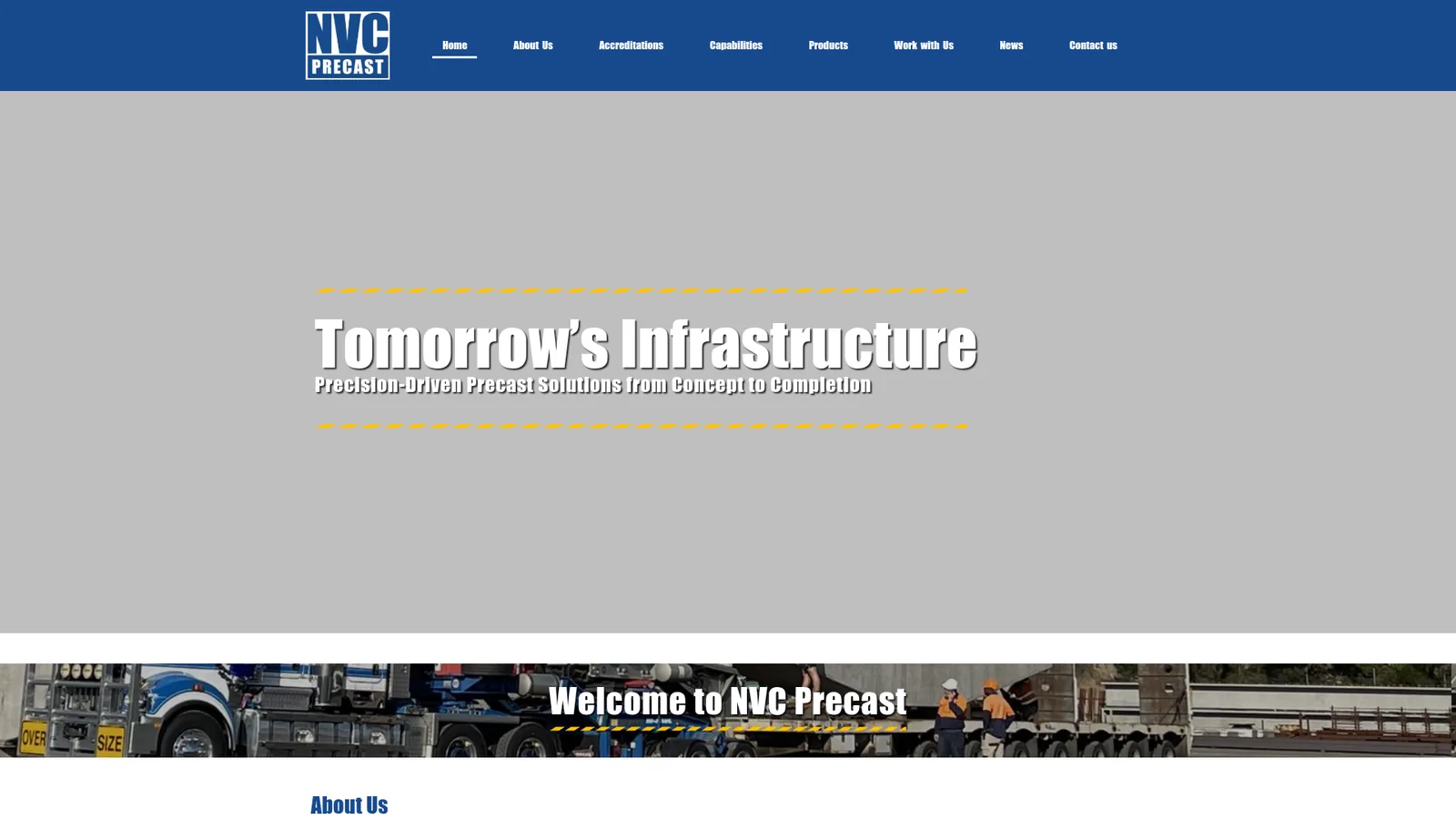 NVC Precast website preview