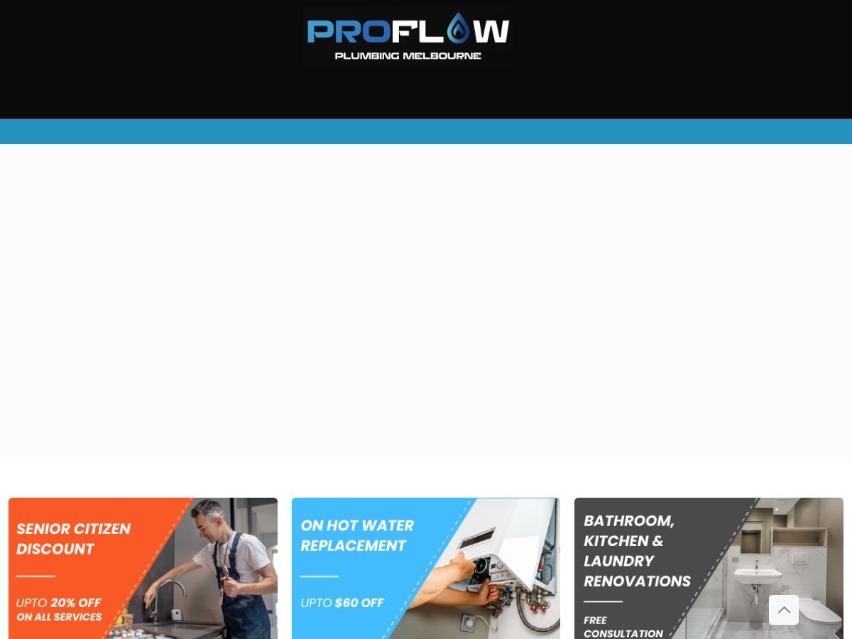 Proflow Plumbing Melbourne website preview