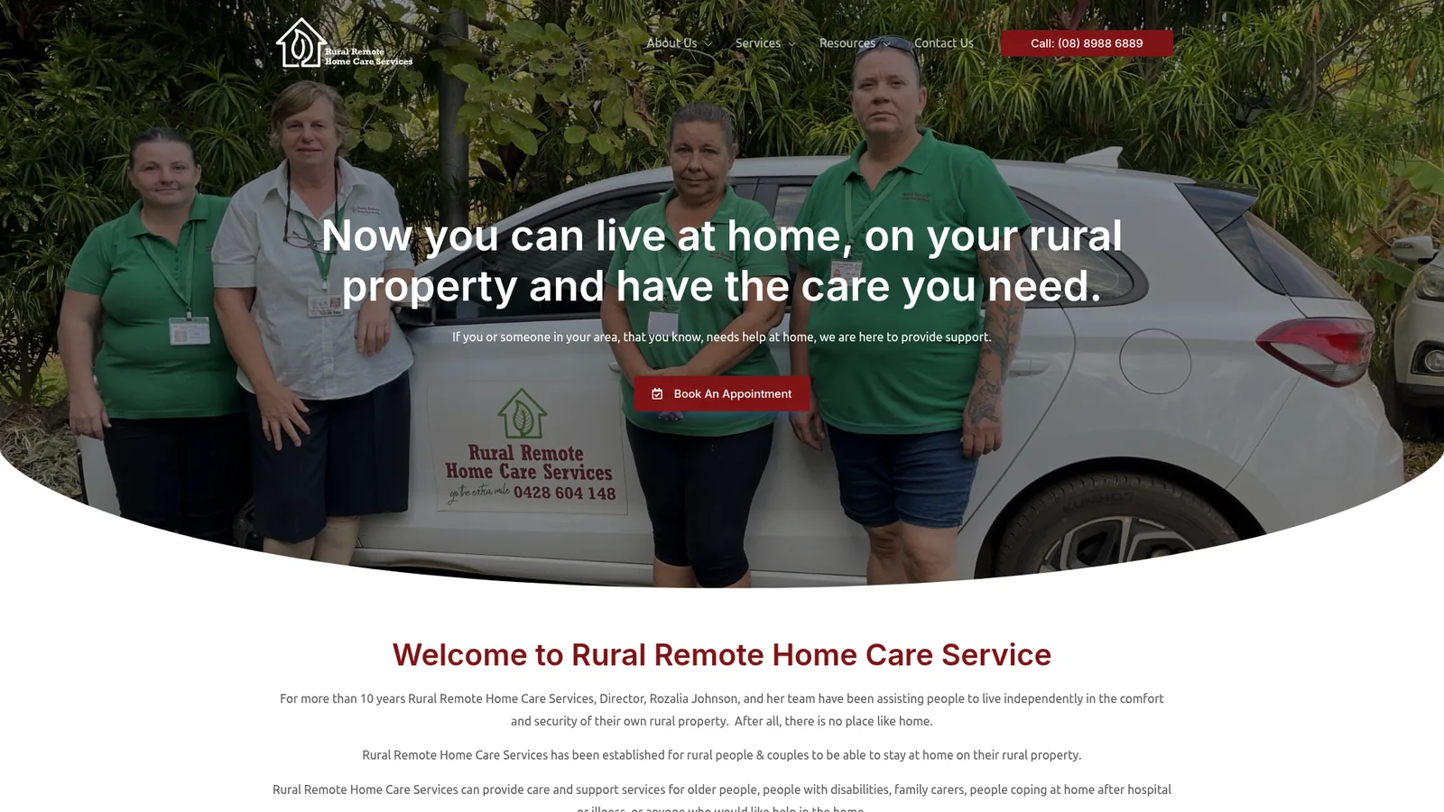 Rural Remote Home Care website preview