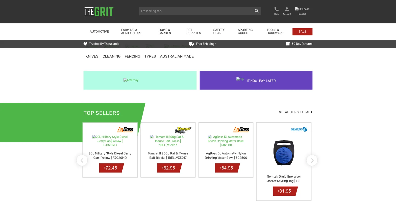 The Grit website preview