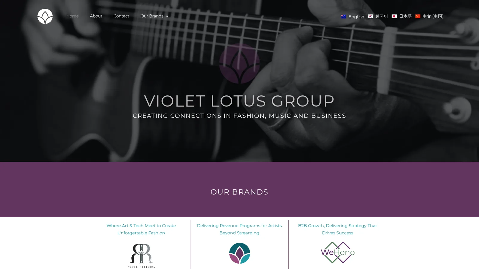 Violet Lotus Media website preview